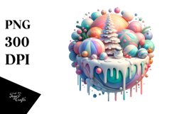 Colorful Winter Scene PNG Product Image 1