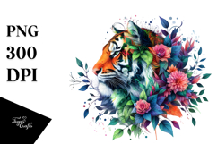 Vibrant Elephant with 3D Floral Body PNG Product Image 1