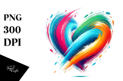 Simple Paintbrush Style Heart PNG Product Image 1
