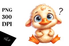 Confused Baby Duck Lamb Clipart Product Image 3