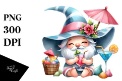 Cute Gnome Cocktail Beachwear, Transparent PNG Product Image 1