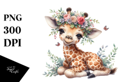 Adorned Baby Giraffe PNG Product Image 1