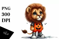 Baby Lion Halloween Costume Expressive Clipart Product Image 3