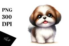 Cartoon Shih Tzu PNG Product Image 1