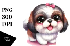 Cartoon Shih Tzu PNG Product Image 1