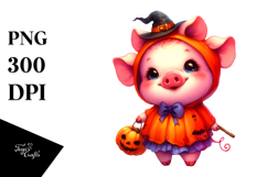 Cute Baby Pig Halloween | Sublimation, Clipart Product Image 1