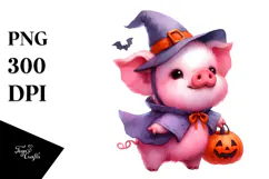 Cute Baby Pig Halloween | Sublimation, Clipart Product Image 1