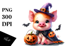 Cute Baby Pig Halloween | Sublimation, Clipart Product Image 1