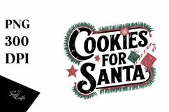 Retro Cookies for Santa Png Product Image 1