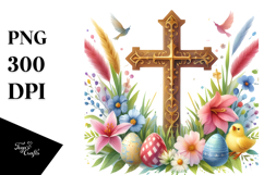 Easter Cross PNG Product Image 1