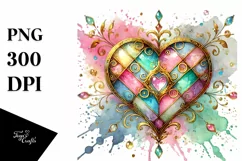 Colorful Heartglass, High-Res PNG Product Image 1