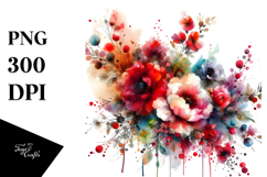 Colorful Red Flowers PNG Product Image 1