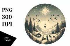 Vintage Christmas Nativity PNG Product Image 1
