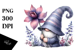 Gnome with Lobelia PNG Product Image 1