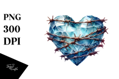 Heart with Barbwire, Distinctive PNG Product Image 1