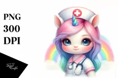 Baby Unicorn Nurse Rainbow | Clipart Product Image 3