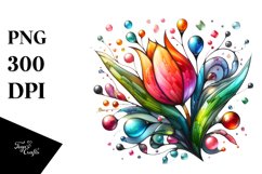 colorful Stained with Tulip Product Image 1