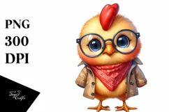 Sublimation Chicken Bandana Raincoat Clipart Product Image 1