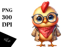 Sublimation Chicken Bandana Raincoat Clipart Product Image 1