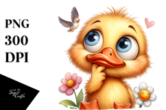 Funny Duck Chick Sublimation Clipart Product Image 1