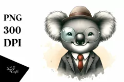 Funny Koala Smiling Retro es Clipart Product Image 1