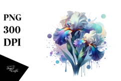 Iris Watercolor, Transparent PNG Product Image 1
