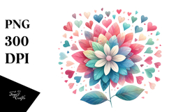 Boho Flower Heart PNG Product Image 1