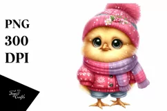 Cute Baby Chicken with Big Eyes PNG Product Image 1