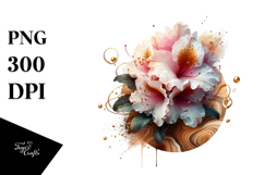 Abstract Glossy Rhododendron Made of , PNG Product Image 1