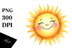 Very Simple Smiling Sun PNG Product Image 1
