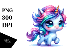 Vibrant Unicorn Drawing PNG Product Image 1