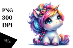 Vibrant Unicorn Drawing PNG Product Image 1