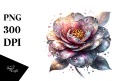 Detailed Shiny Camellia Clipart Product Image 1