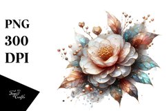 Abstract Detailed Camellia Made of Clipart Product Image 3