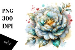 Abstract Detailed Camellia Made of Clipart Product Image 1