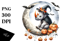 Rhino Dressed for Halloween PNG Product Image 1