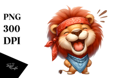 Silly Lion with Pure Joy, Transparent PNG Product Image 1
