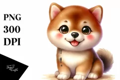 Baby Shiba Inu Smiling | Clipart Product Image 1