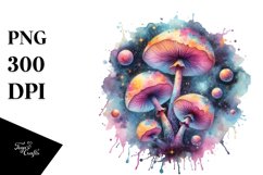 Magical Celestial Mushroom Splash | Sublimation | Clipart Product Image 3