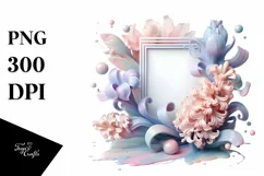 Glossy Hyacinth Watercolor Splash PNG Product Image 1