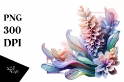 Glossy Hyacinth Watercolor Splash PNG Product Image 1