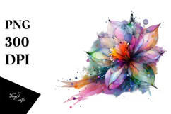 Vibrant Daffodil -like Watercolor PNG Product Image 1