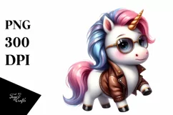 Cute Baby Unicorn Posing as Johnny Bravo Product Image 3