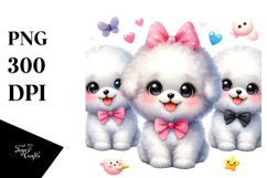 Cute Bichpoo in Beachwear PNG Product Image 1