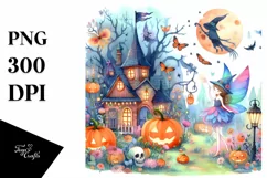 Vibrant Fairy Halloween | Sublimation, Clipart Product Image 3