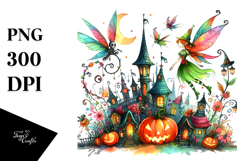 Vibrant Fairy Halloween | Sublimation, Clipart Product Image 1