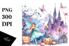 Vibrant Fairy Halloween | Sublimation, Clipart Product Image 1
