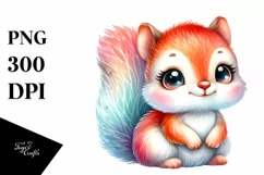 Big-Eyed Baby Squirrel Clipart Product Image 1