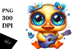 Baby Duck Guitar PNG Product Image 1