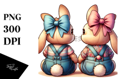 Vintage Bunny Sitting PNG Product Image 1